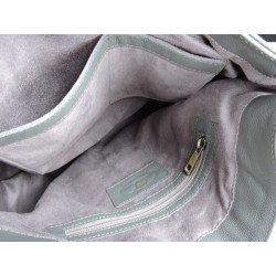 Grand sac à main en cuir vert de gris | Madame Framboise