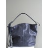 Glitter blue leather bucket bag | Madame Framboise
