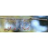 Créoles rouges, perles corail en verre | Madame Framboise
