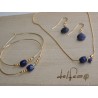 Collier bleu plaqué or | Madame Framboise