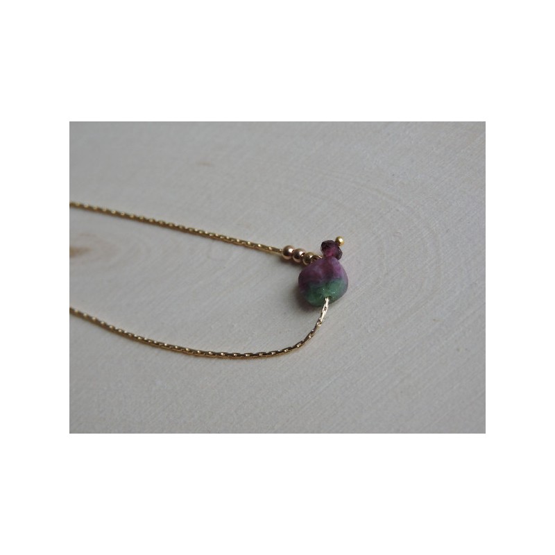 Collier rubis zoizite | Madame Framboise
