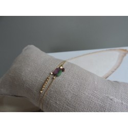 Bracelet rubis zoisite| Madame Framboise