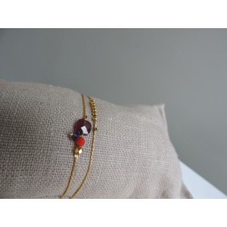 Bracelet grenat et améthyste | Madame Framboise