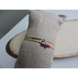 Bracelet chainette grenat | Madame Framboise