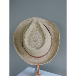 Chapeau raphia "Salino" beige | Madame Framboise