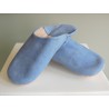 Babouches mixtes en daim bleu ciel | Madame Framboise