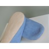 Paire de babouches en daim bleu ciel | Madame Framboise