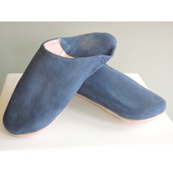 Unisex blue Moroccan slippers | Madame Framboise