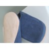 Paire de babouches marocaines en daim bleu | Madame Framboise