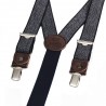 Clip-on braces - navy chevron | Madame Framboise