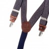 Wide clip-on suspenders - navy chevron | Madame Framboise