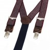 Clip-on skinny braces - burgundy chevron | Madame Framboise