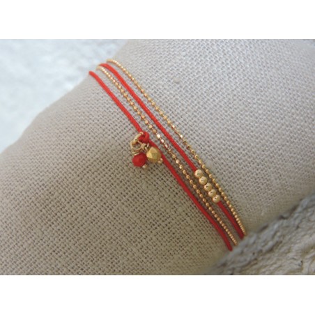 Bracelet Verre rouge | Madame Framboise Bracelet Verre rouge | Madame Framboise