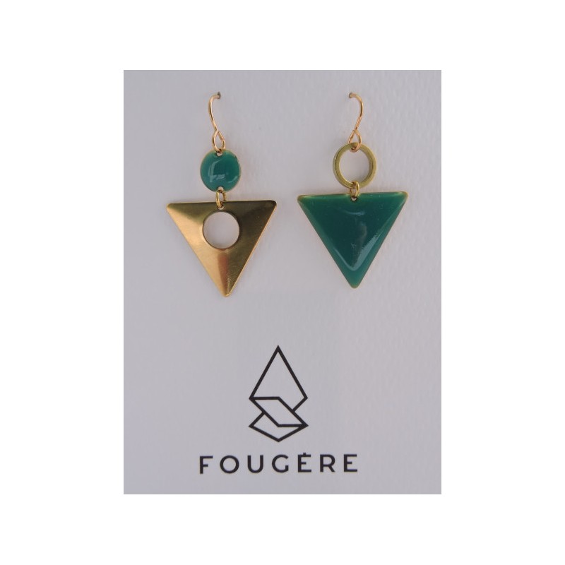 Boucles d'oreilles bleu canard - 02 | Madame Framboise