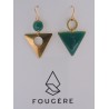 Boucles d'oreilles bleu canard - 02 | Madame Framboise