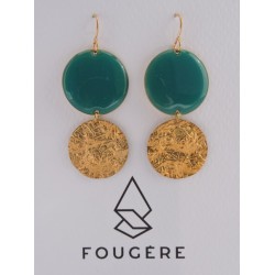 Boucles d'oreilles bleu canard - 04 | Madame Framboise