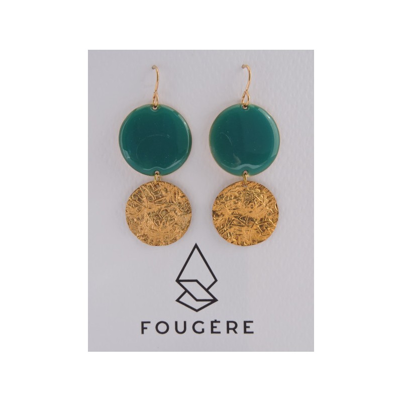 Boucles d'oreilles bleu canard - 04 | Madame Framboise