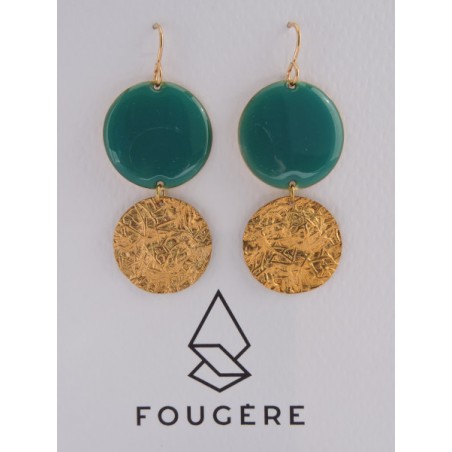 Boucles d'oreilles bleu canard - 04 | Madame Framboise Boucles d'oreilles bleu canard - 04 | Madame Framboise
