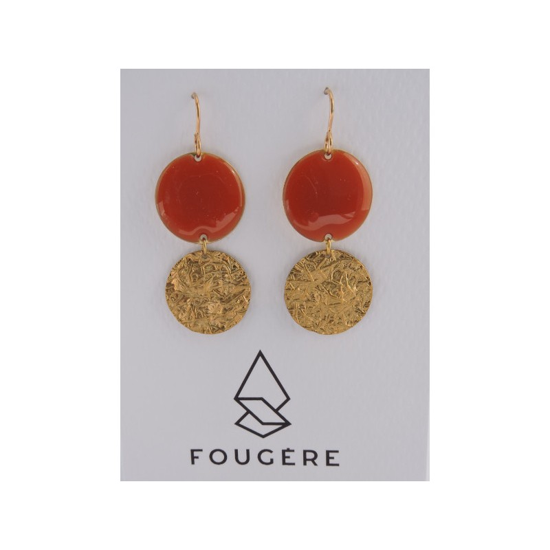 Boucles d'oreilles orange - 02 | Madame Framboise