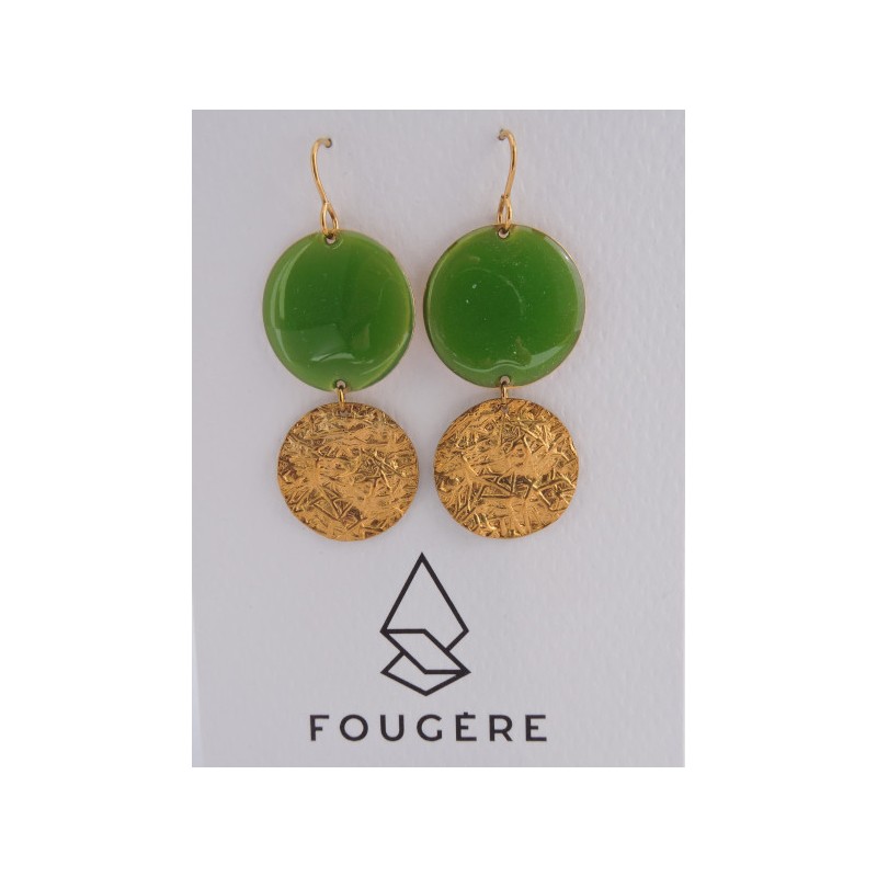 Boucles d'oreilles vertes - 01 | Madame Framboise