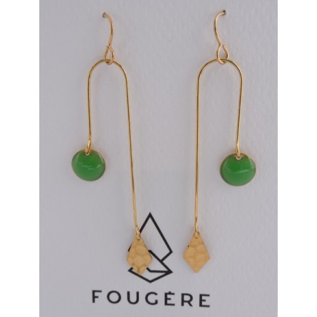 Boucles d'oreilles vertes - 02 | Madame Framboise Boucles d'oreilles vertes - 02 | Madame Framboise