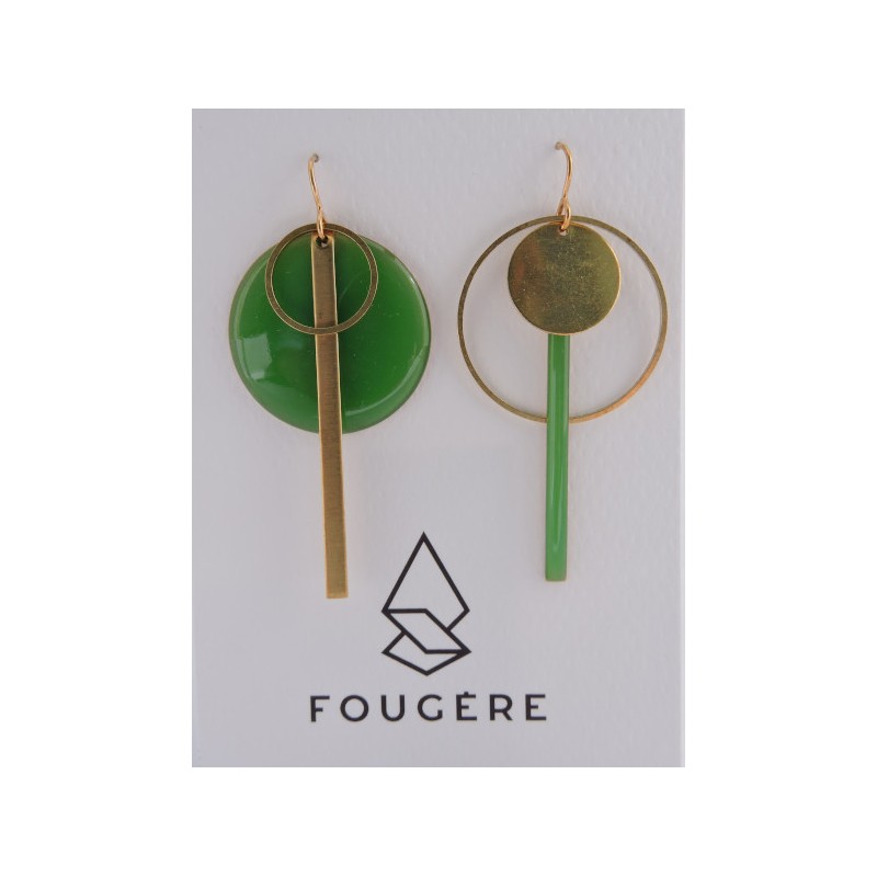 Boucles d'oreilles vertes - 04 | Madame Framboise