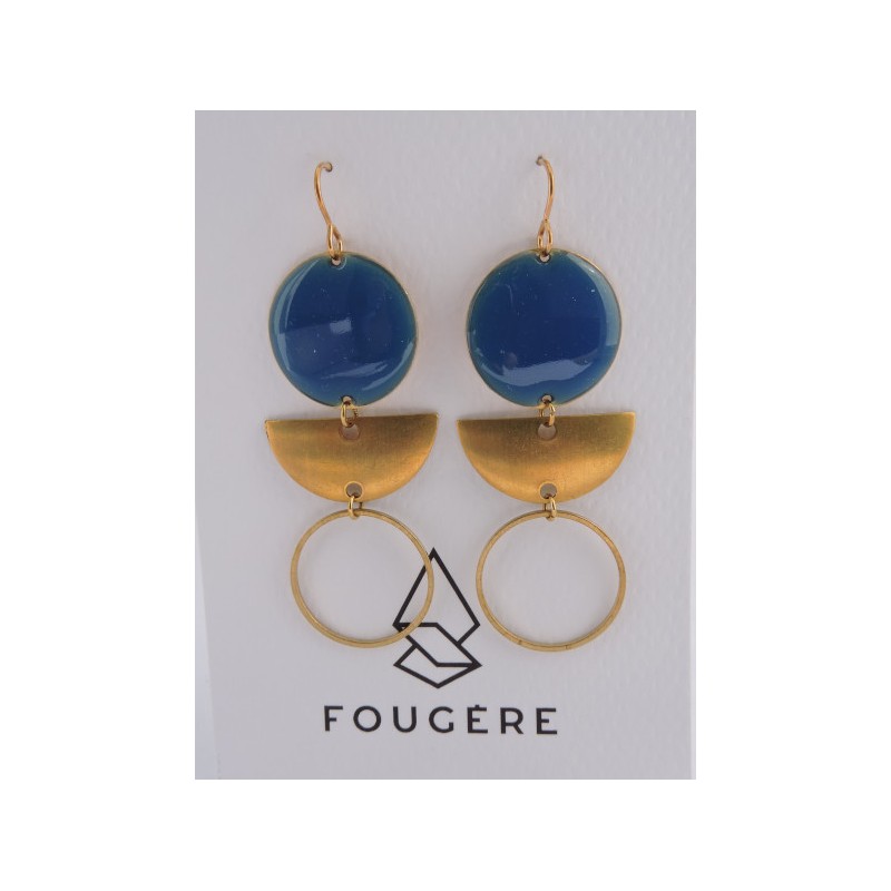 Boucles d'oreilles bleu - 01 | Madame Framboise