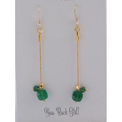 Green onyx earrings | Madame Framboise