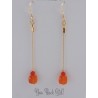 Boucles d'oreilles cornaline | Madame Framboise