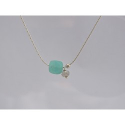 Collier en argent amazonite | Madame Framboise