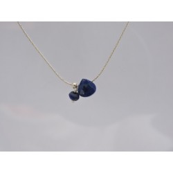 Silver Lapis lazuli necklace | Madame Framboise