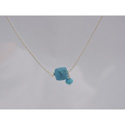 Turquoise silver necklace | Madame Framboise