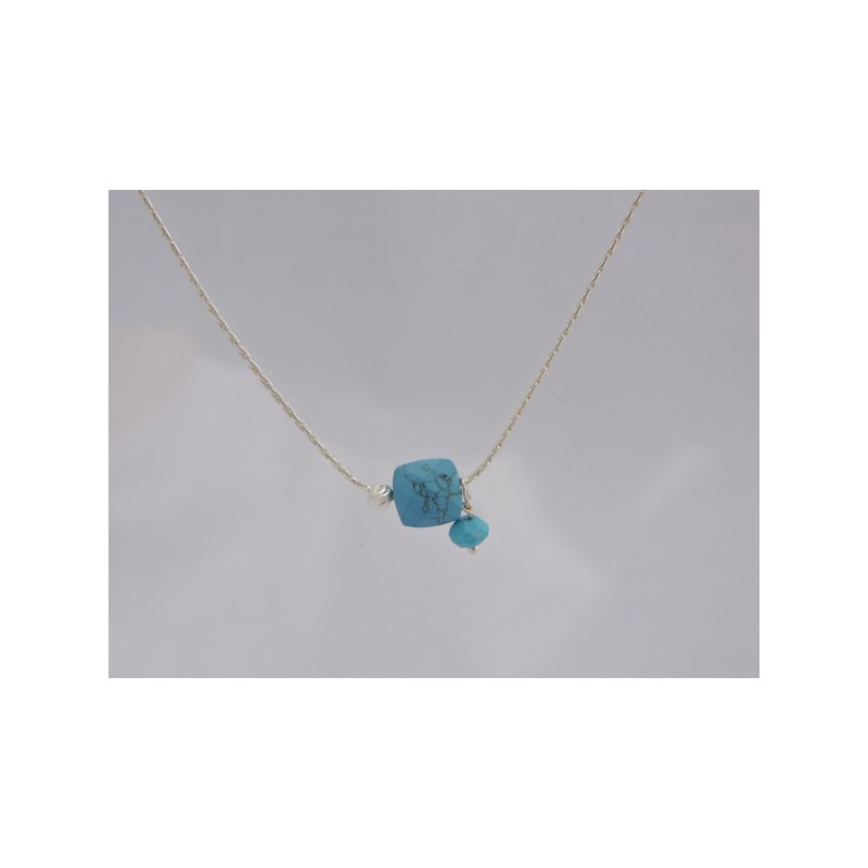 Collier en argent turquoise | Madame Framboise