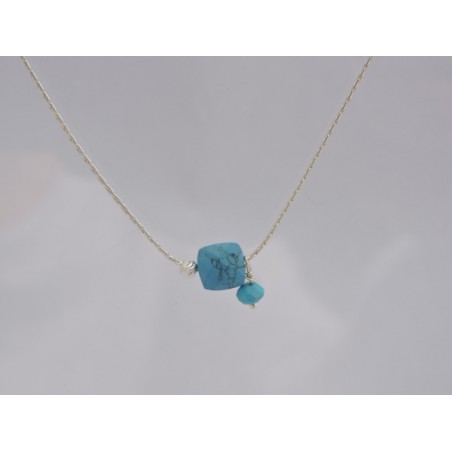 Collier en argent turquoise | Madame Framboise