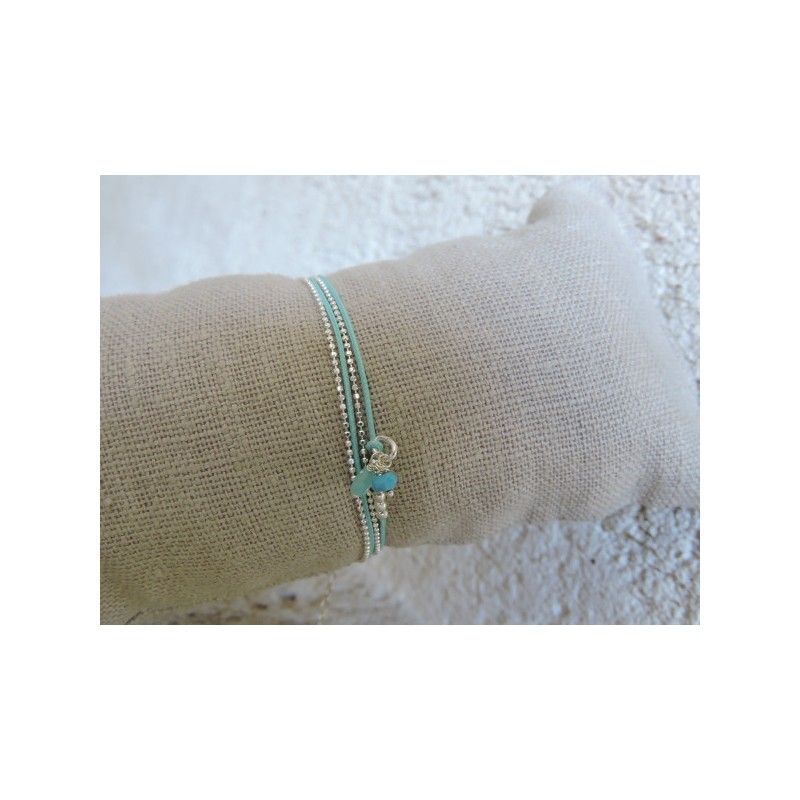 Bracelet cordon turquoise | Madame Framboise