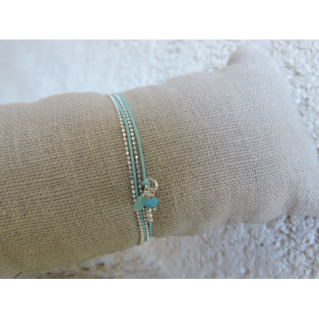 Bracelet cordon turquoise | Madame Framboise