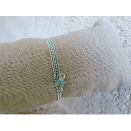 Bracelet cordon turquoise | Madame Framboise Bracelet cordon turquoise | Madame Framboise