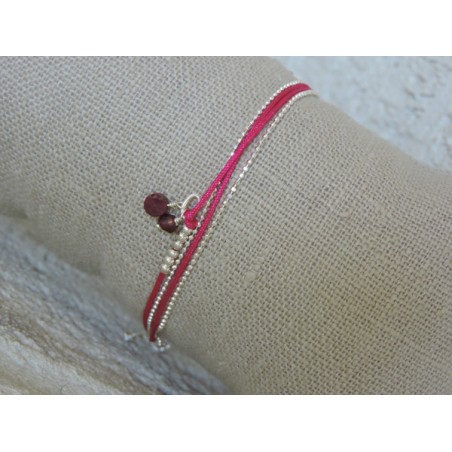 Bracelet cordon fuchsia | Madame Framboise Bracelet cordon fuchsia | Madame Framboise