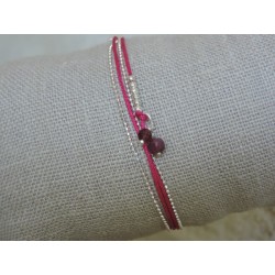 Bracelet cordon fuchsia | Madame Framboise