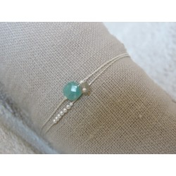 Bracelet  argent amazonite | Madame Framboise