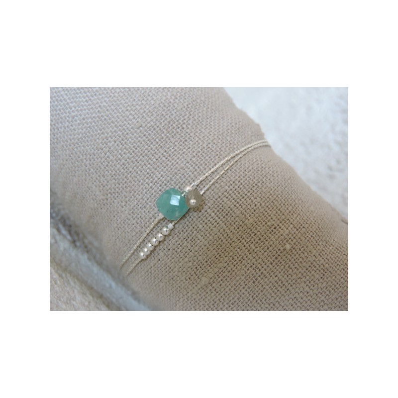 Bracelet  argent amazonite | Madame Framboise