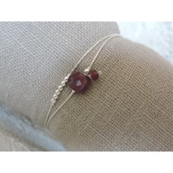 Bracelet  argent grenat | Madame Framboise