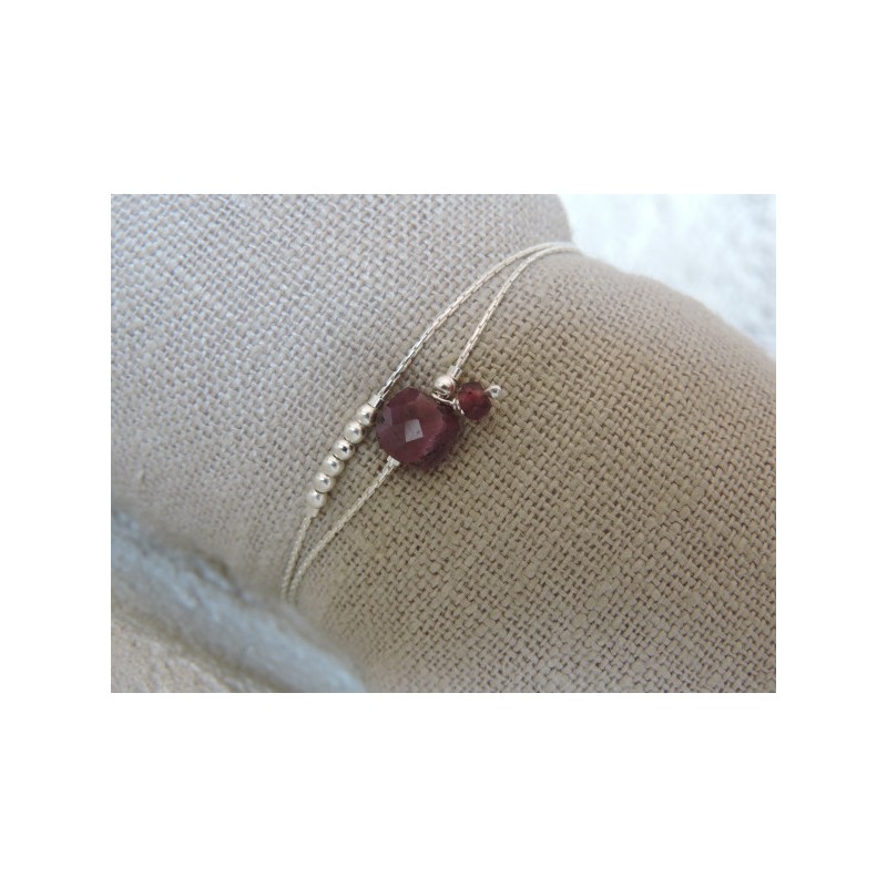 Bracelet  argent grenat | Madame Framboise