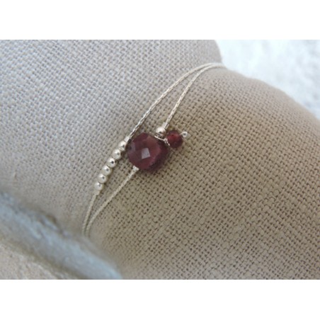 Bracelet argent grenat | Madame Framboise Bracelet argent grenat | Madame Framboise