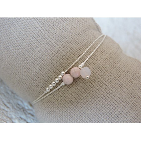 Bracelet argent rhodonite | Madame Framboise Bracelet argent rhodonite | Madame Framboise