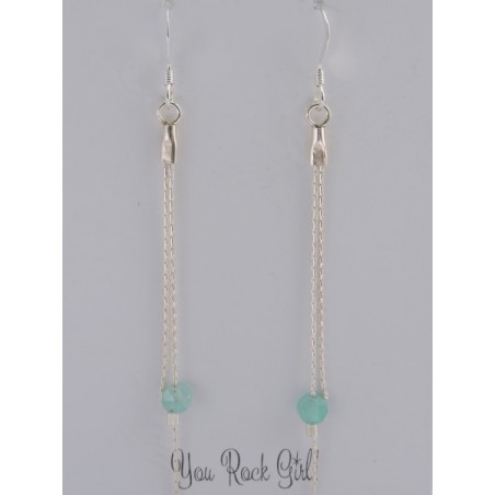 Boucles d'oreilles argent amazonite | Madame Framboise Boucles d'oreilles argent amazonite | Madame Framboise