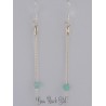 Boucles d'oreilles argent amazonite | Madame Framboise