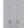 Boucles d'oreilles argent rhodonite | Madame Framboise