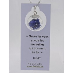 Amulette fantaisie - Bleuet | Madame Framboise