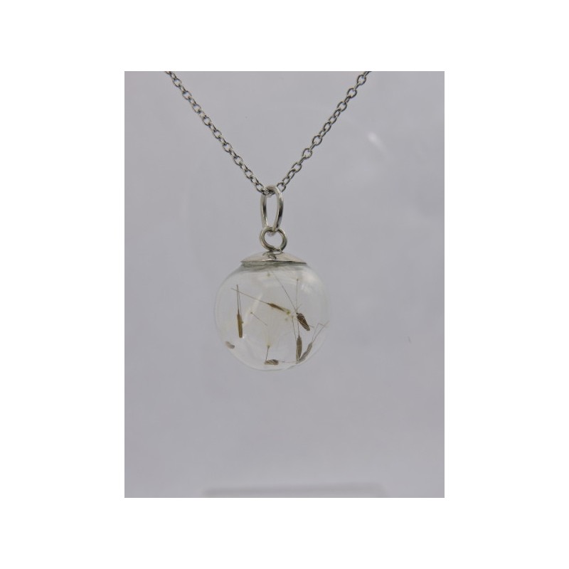 Silver color amulet - Dandelion | Madame Framboise